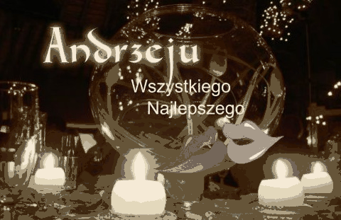 Zapalone świece wszystkiego najlepszego na andrzejki